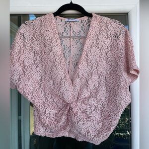 Zara Pink Lace Top